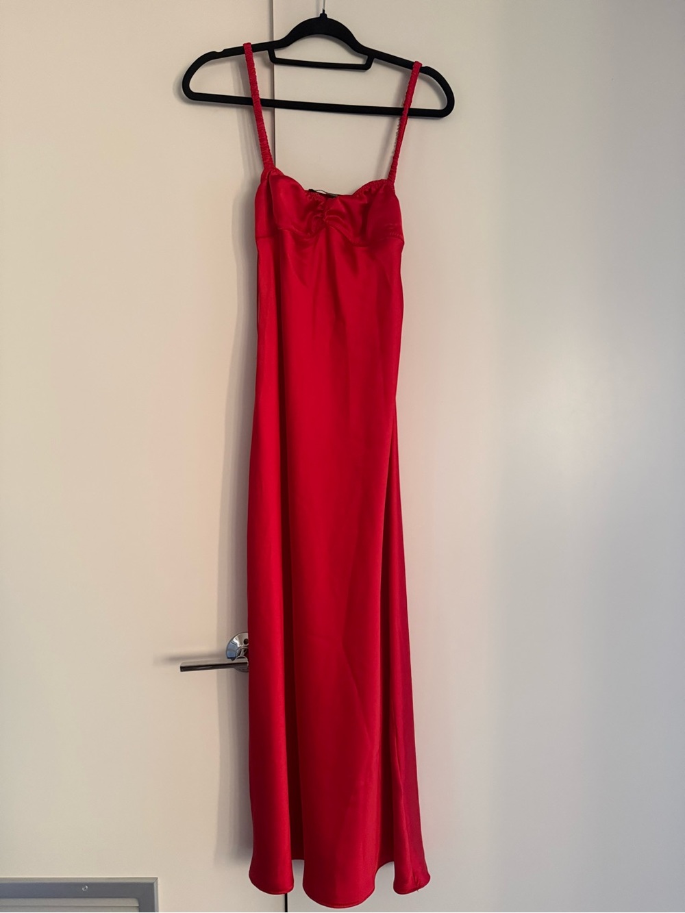 Zara Red Satin Camisole Dress